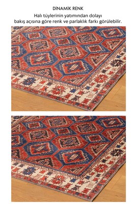 Artloop Fuga Yumuşak Dokulu Çok Renkli Vintage Desenli Halı KA 46 - 5