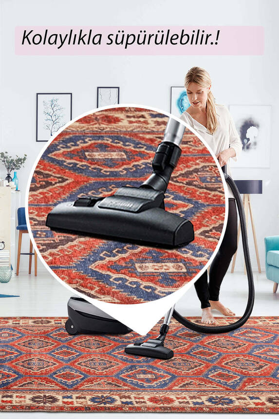 Artloop Fuga Yumuşak Dokulu Çok Renkli Vintage Desenli Halı KA 46 - 6