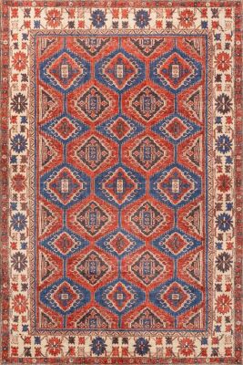 Artloop Fuga Yumuşak Dokulu Çok Renkli Vintage Desenli Halı KA 46 - 2