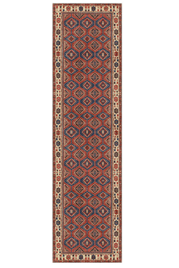 Artloop Fuga Yumuşak Dokulu Çok Renkli Vintage Desenli Halı KA 46 - 6