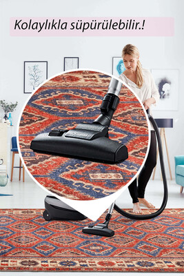 Artloop Fuga Yumuşak Dokulu Çok Renkli Vintage Desenli Halı KA 46 - 6