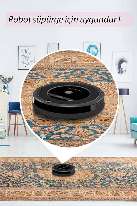 Artloop Fuga Yumuşak Dokulu Renkli Klasik Desenli Halı KA 47 - 6
