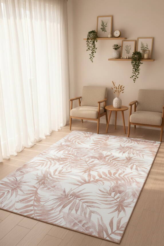 Funk Dokuma Taban Dekoratif Pembe Halı AL 202 - 1