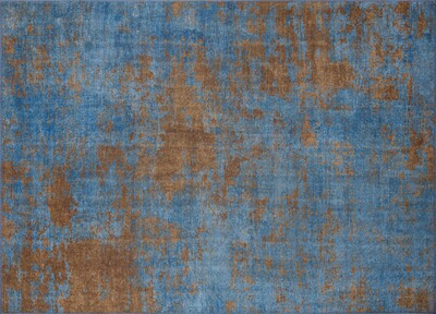 Fusion Modern Dokuma Taban Dekoratif Mavi Halı AL 05 - 2