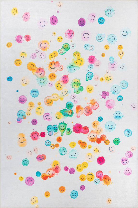Ada Gönül Özel Tasarım Dekoratif Dokuma Taban Renkli Çocuk Halısı AL 309 - 2