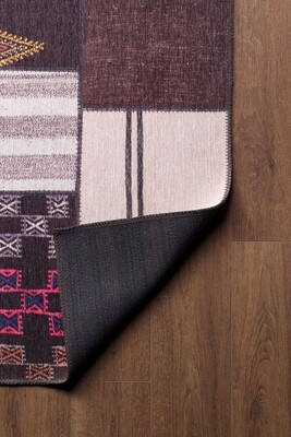 Jazz Patchwork Desenli Dokuma Taban Dekoratif Renkli Halı AL 45 - 4