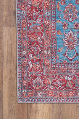 Blues Vintage Desenli Dokuma Taban Dekoratif Renkli Halı AL 170 - 2