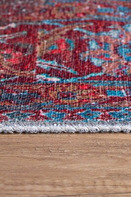Blues Vintage Desenli Dokuma Taban Dekoratif Renkli Halı AL 170 - 6
