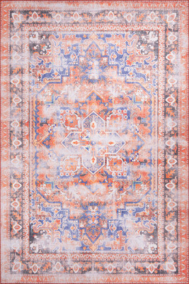 Blues Vintage Desenli Dokuma Taban Dekoratif Renkli Halı AL 272 - 1