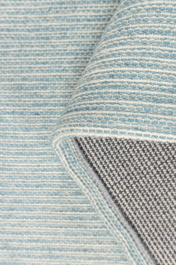 Artloop Wool Yün Dokuma Yandan Saçaklı Mavi Halı 160x230 YD 01 - 5