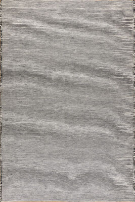Artloop Wool Yün Dokuma Yandan Saçaklı Gri Halı 160x230 YD 02 - 2