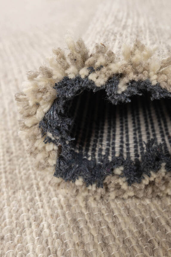 Artloop Wool Yün Dokuma Yandan Saçaklı Bej Halı 160x230 YD 04 - 4