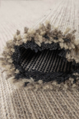 Artloop Wool Yün Dokuma Yandan Saçaklı Bej Halı 160x230 YD 05 - 5