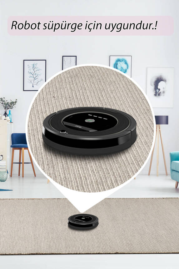 Artloop Wool Yün Dokuma Yandan Saçaklı Bej Halı 160x230 YD 05 - 8