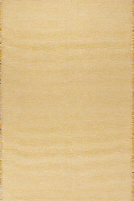 Artloop Wool Sarı Doğal Yün Dokuma Yandan Saçaklı Halı 160x230 YD 06 - 2