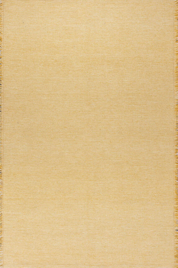 Artloop Wool Sarı Doğal Yün Dokuma Yandan Saçaklı Halı 160x230 YD 06 - 2
