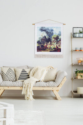 Özel Tasarım Dekoratif Yağlı Boya WLL 61 Kumaş Tablo (65X75 cm) - 1