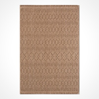 İskandinav Desenli Jüt Bukle Örme Modern Kilim BR004 - 2