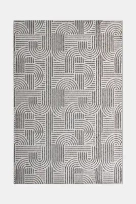 Dize Gri Beyaz Kaydırmaz Taban, Robot Süpürgeye Uyumlu Kolay Temizlenebilir Mutfak, Koridor Halısı RP 87 - 2