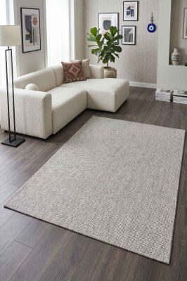 Dize Gri/BeJ Kaydırmaz Taban, Robot Süpürgeye Uyumlu Kolay Temizlenebilir Mutfak, Koridor Halısı RP 89 - Artloop