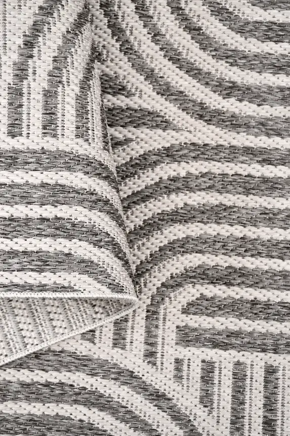 Dize Gri/Beyaz Kaydırmaz Taban, Robot Süpürgeye Uyumlu Kolay Temizlenebilir Mutfak, Koridor Halısı RP 87 - 4