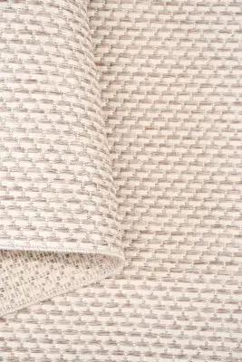 Dize Vizon/Krem Kaydırmaz Taban, Robot Süpürgeye Uyumlu Kolay Temizlenebilir Mutfak, Koridor Halısı RP 90 - 5