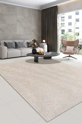 Dize Vizon/Krem Kaydırmaz Taban, Robot Süpürgeye Uyumlu Kolay Temizlenebilir Mutfak, Koridor Halısı RP 90 - 1