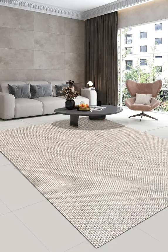 Dize Vizon/Krem Kaydırmaz Taban, Robot Süpürgeye Uyumlu Kolay Temizlenebilir Mutfak, Koridor Halısı RP 90 - 1