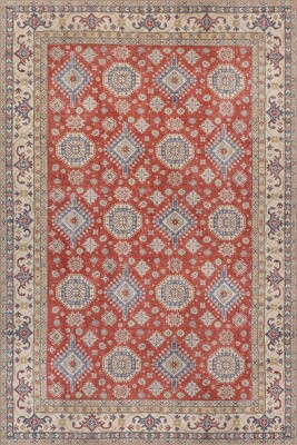 Dorian Kırmızı Vintage Etnik Geometrik Desenli Dokuma Tabanlı Şönil Halı AL 592 - 1