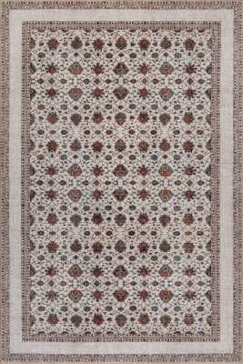 Dorian Krem Vintage Etnik Klasik Desenli Dokuma Tabanlı Şönil Halı AL 603 - Artloop - Krem Halılar