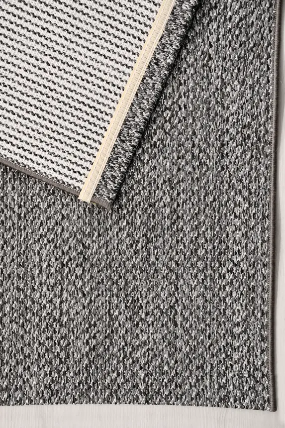 Elora Antrasit Kaydırmaz Taban, Robot Süpürgeye Uyumlu Kolay Temizlenebilir Oturma Odası, Koridor Halısı RP 92 - 2