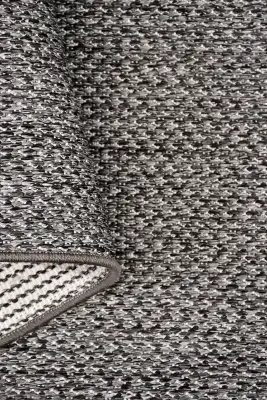 Elora Antrasit Kaydırmaz Taban, Robot Süpürgeye Uyumlu Kolay Temizlenebilir Oturma Odası, Koridor Halısı RP 92 - 5