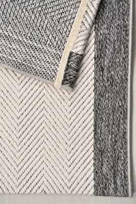 Elora Beyaz Kaydırmaz Taban, Robot Süpürgeye Uyumlu Kolay Temizlenebilir Oturma Odası, Koridor Halısı RP 93 - 2