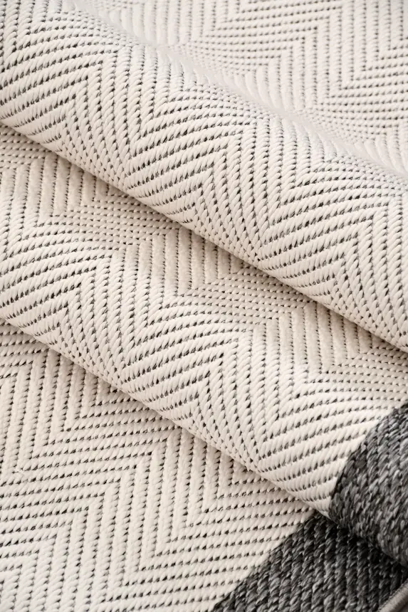 Elora Beyaz Kaydırmaz Taban, Robot Süpürgeye Uyumlu Kolay Temizlenebilir Oturma Odası, Koridor Halısı RP 93 - 3