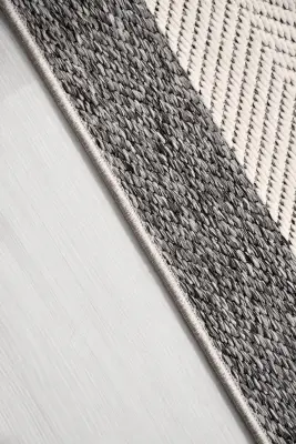 Elora Beyaz Kaydırmaz Taban, Robot Süpürgeye Uyumlu Kolay Temizlenebilir Oturma Odası, Koridor Halısı RP 93 - 4