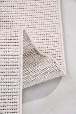 Evo Beyaz Robot Süpürgeye Uyumlu Kolay Temizlenebilir Halı Oturma Odası, Mutfak, Koridor Halısı RP 54 - 6