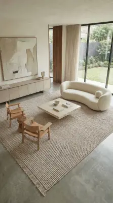 Evo Vizon Robot Süpürgeye Uyumlu Kolay Temizlenebilir Halı Oturma Odası, Mutfak, Koridor Halısı RP 56 - 2