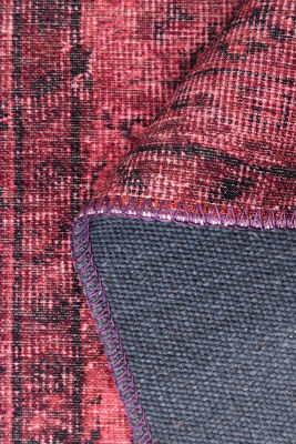 Outlet 300X400 Folk Eskitme Desenli Dokuma Taban Dekoratif Mor Halı BA-06 - 5