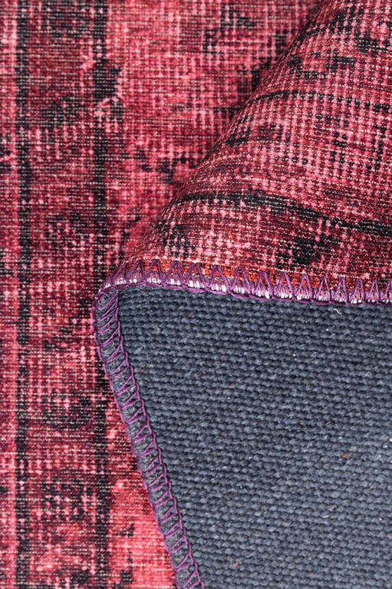 Outlet 300X400 Folk Eskitme Desenli Dokuma Taban Dekoratif Mor Halı BA-06 - 5