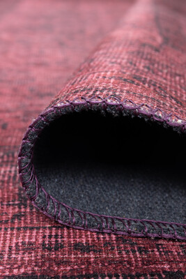 Outlet 300X400 Folk Eskitme Desenli Dokuma Taban Dekoratif Mor Halı BA-06 - 4