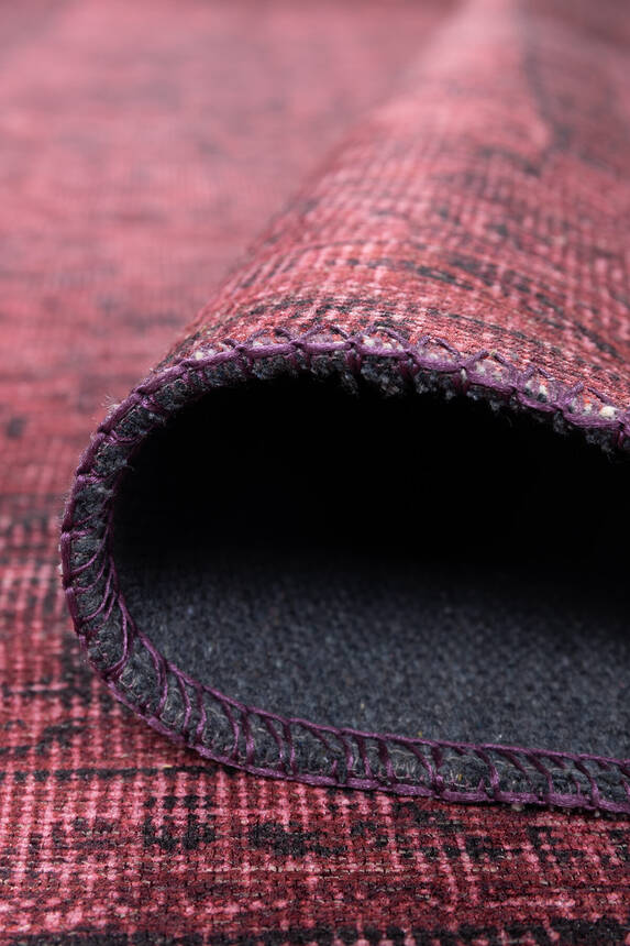 Outlet 300X400 Folk Eskitme Desenli Dokuma Taban Dekoratif Mor Halı BA-06 - 4