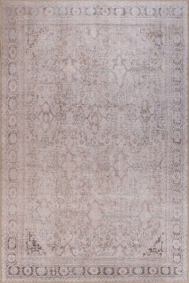 Folk Vintage Desenli Dokuma Taban Dekoratif Bej Halı BA 34 - 2