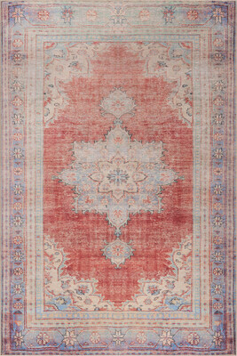 Folk Vintage Desenli Dokuma Taban Dekoratif Kırmızı Halı BA 11 - 2