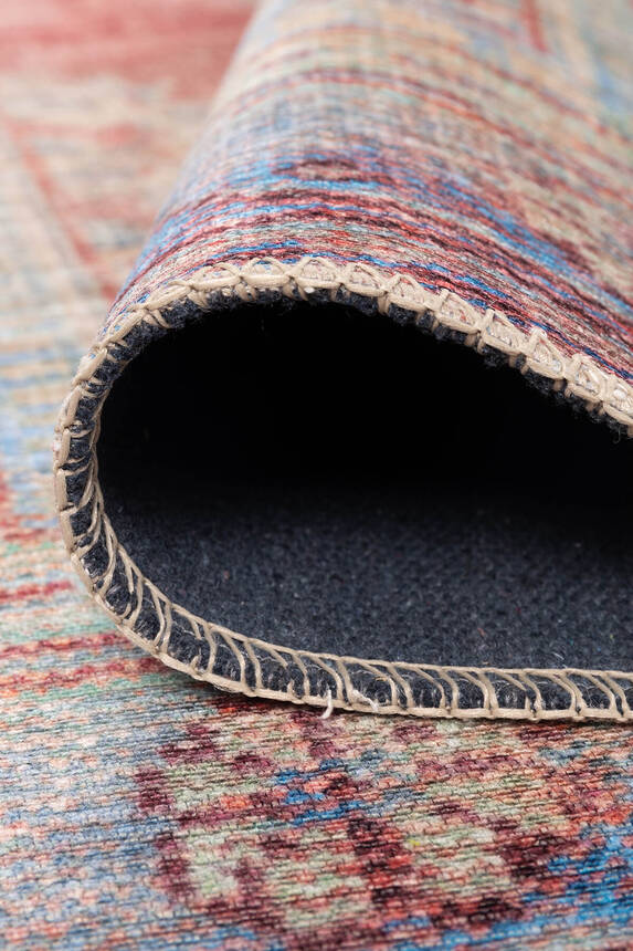 Folk Vintage Desenli Dokuma Taban Dekoratif Kırmızı Halı BA 11 - 4