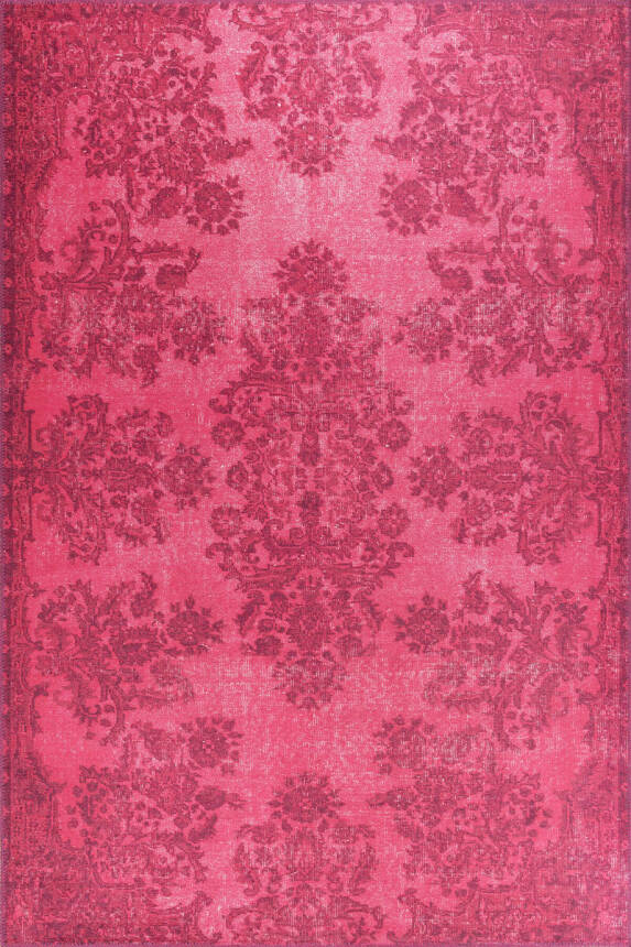 Folk Vintage Desenli Dokuma Taban Dekoratif Pembe Halı BA 38 - 2