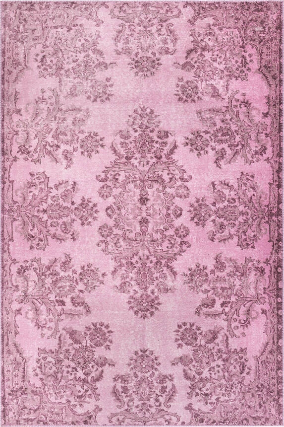 Outlet 140x190 Folk Vintage Desenli Dokuma Taban Dekoratif Pembe Halı BA-02 - 3