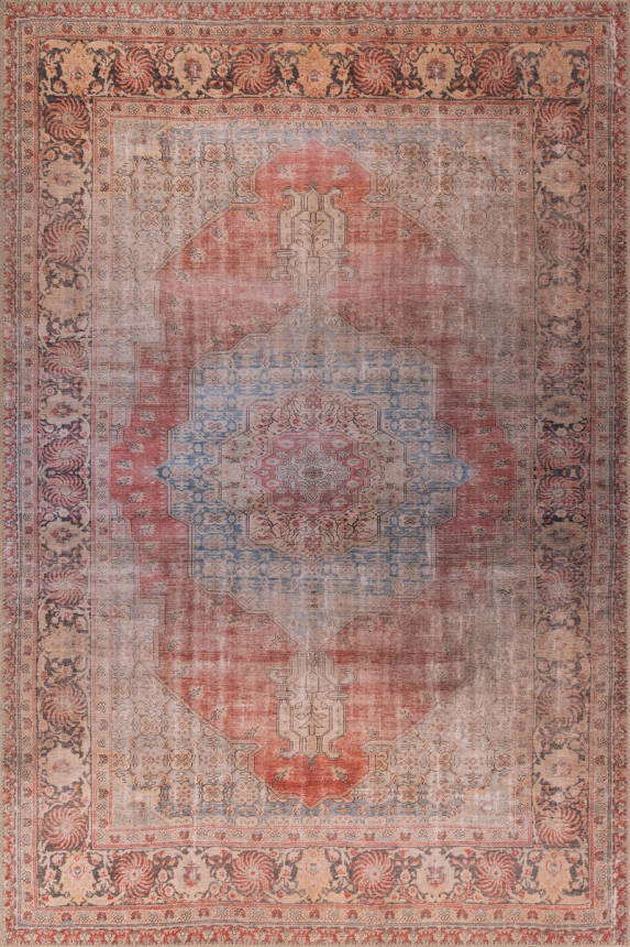Folk Vintage Desenli Dokuma Taban Dekoratif Renkli Halı BA 35 - 2