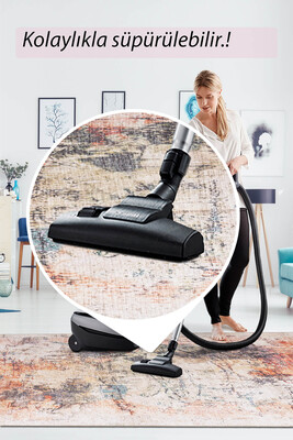 Outlet 230x230 Kare Funk Dokuma Taban Dekoratif Modern Renkli Halı AL-262 - 4