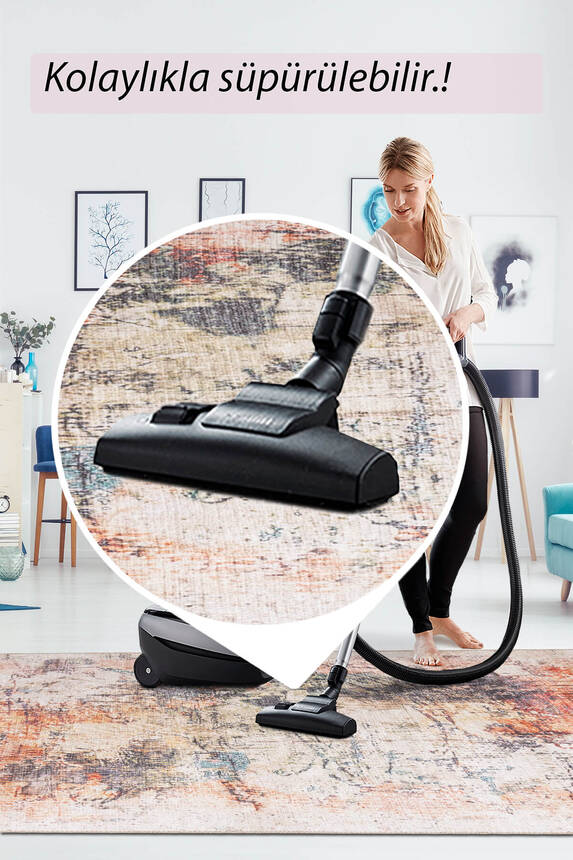 Outlet 230x230 Kare Funk Dokuma Taban Dekoratif Modern Renkli Halı AL-262 - 4