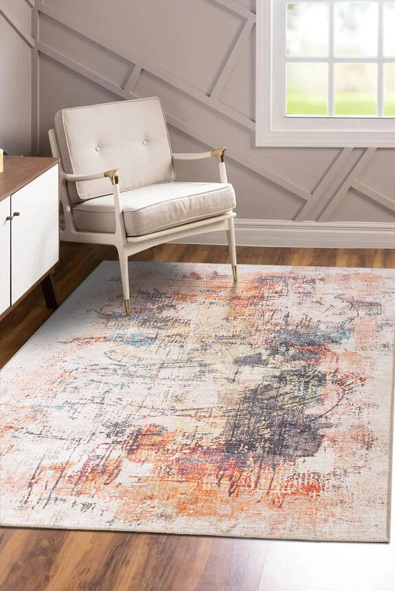 Outlet 230x230 Kare Funk Dokuma Taban Dekoratif Modern Renkli Halı AL-262 - 1